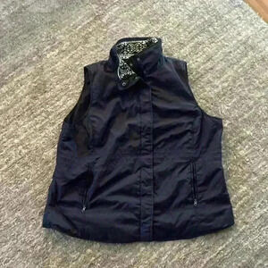 Denim & Co. black lightweight vest; size 1X